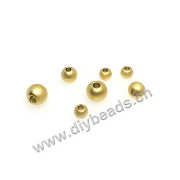 Handmade beading materials ancient method gold solid spacer beads color preservation sand gold loose beads for DIY jewelry