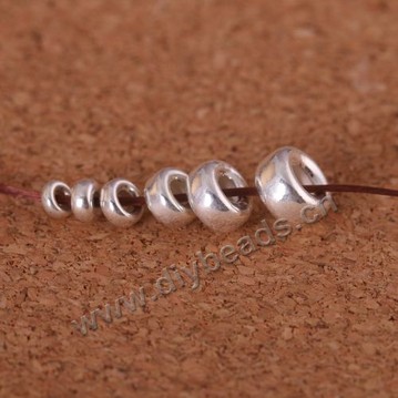 Bead,925 silver,4.5mm with 1.7mm hole,wheel,Sold per pkg of 100 pieces.