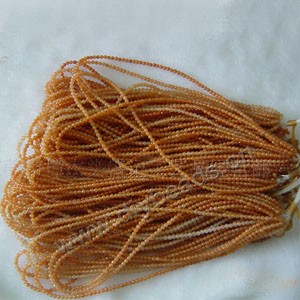 Bead, yellow aventurine (natural), 3mm round. Sold per 16-inch strand