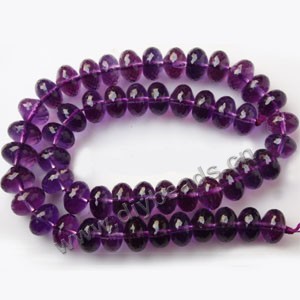 Bead, amethyst (imitation), 10x6mm  faceted rondelle. Sold per 14.5-inch strand,approximately  52ps.