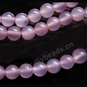 Bead, pink chalcedony (natural), 12mm round A grade, Mohs hardness 7. Sold per 15-inch strand