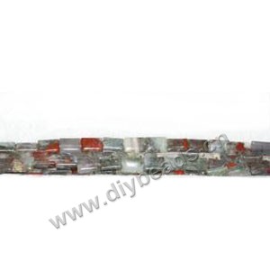 Bead, African bloodstone (natural), 13x18mm rectangle, Mohs hardness 6-1/2 to 7. Sold per 16-inch strand