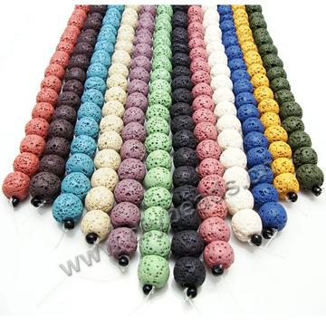High quality 8mm natural lava stone beads for making bracelets  
