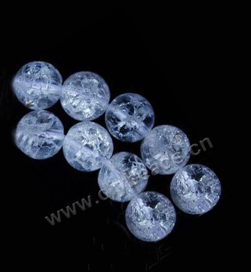 Bead, ice flake quartz (heated/dyed),14mm round. Sold per 16-inch strand