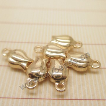 Bead, brass 24k gold filled brass lotus bail beads , 8*4mm, Sold per pkg of 1 bag-100 pieces.