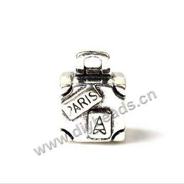Bead,big-hole beads,zinc alloy,handbag shape,9*11mm,Sold per pkg of 100pcs