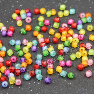 wonder Bead, acrylic, mixed colors ,8mm bicone beads. Sold per 500-gram pkg.