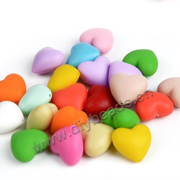 19x20mm heart food grade silicone beads