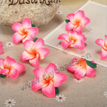Bead, polymer clay,mixed color,35x15mm flower. Sold per pkg of 50.