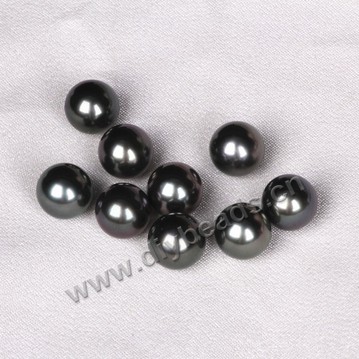 Pearl, tahitian pearl(natural), black, 10-11mm round, AAA, loose beads, Sold per package of 1 pc.