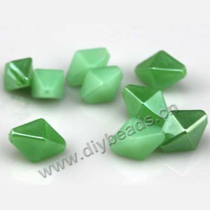 Beads, charm, green,15x9mm bicone,findings for making jewelry, mini order 100ps