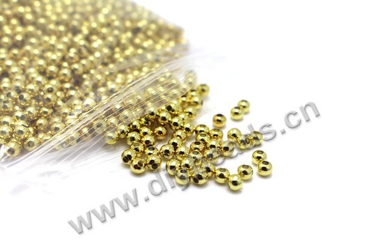 6mm diameter gold rose gold silver gun black plated color solid brass round spacer beads