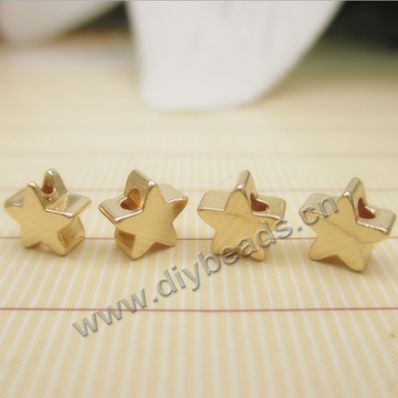 wholesale star spacer beads 24K gilled beads making mala beads