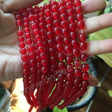 Wholesale 8mm Synthetic ruby gemstone beads