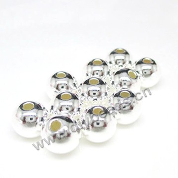 Bead, 925 sterling silver, 3mm, Sold per pkg of 1 bag-100 pieces.