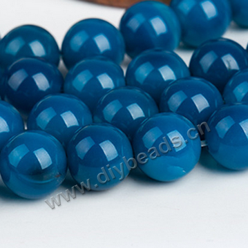 Bead,blue agate,12mm,round,Sold per pkg of one strand
