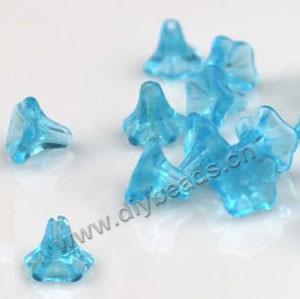 Crystal beads,necklace charms,turquoise blue,10x10mm flower cone,findings for making jewelry, mini order 40ps