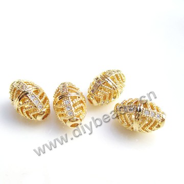 beads, metal beads,24k gold plated alloy, 11x7mm. Sold per pkg of 10ps