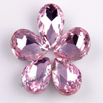 facted,rhinestone,mixed color,glass ,point back, teardrop,7*10mm,per pkg of 500pcs