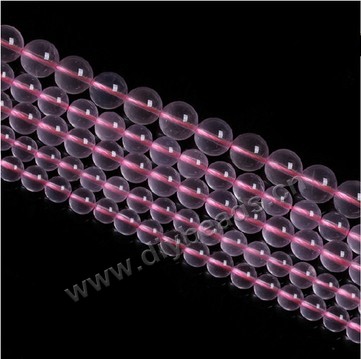 Bead, rose quartz (natural), 8mm round, A grade.Sold per 15-inch strand