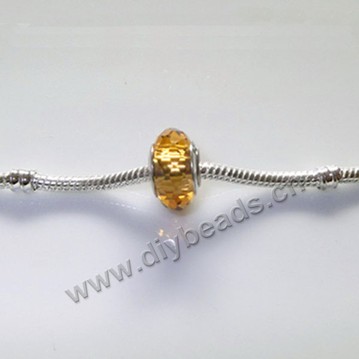 beads,glass, large hole beads Champagne, 14x8.5mm. Sold per pkg of 20ps