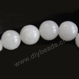 Bead, white jasper (natural), 18mm round. Sold per 15-inch strand