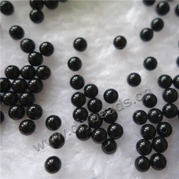 Bead,agate,black color,half drilled,4mm round, Sold per 100pcs.