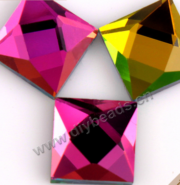 facted,rhinestone,mixed color,glass ,square,6*6mm,per pkg of 1000pcs