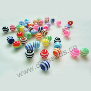 Bead mix, laminated acrylic, transparent and opaque multicolored, 6mm round. Sold per pkg of 100