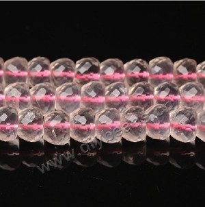 Bead, rose quartz (natural), 10x10mm faceted apple,A  grade, Mohs hardness 7. Sold per 15-inch strand