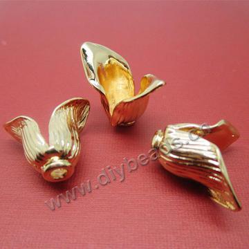 DIY jewelry findings Chinese 24K Gold Filled brass flower holder beads torus for decorate