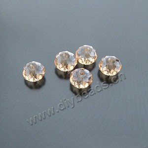 bead,glass,champagne,8x10mm hand-faceted rondell,approximately 72ps/strand