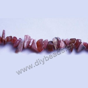 Bead, rhodochrosite (natural), medium chip. Sold per 31-inch strand