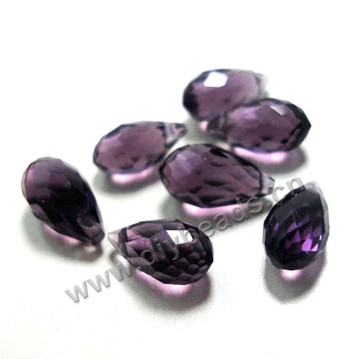 Bead, glass, purple, 20x10mm top-drilled faceted teardrop, diy beads, pendant, wholesale cheap,factory price. Sold per pkg of 5bags-(20pcs/bag).