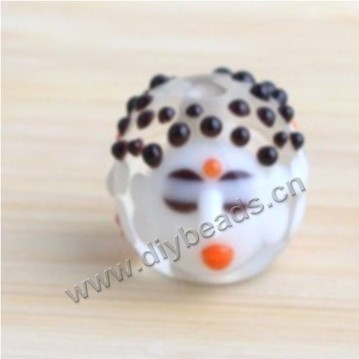 Bead, lampworked glass,Buddha beads, 14x14mm round.mini order 50pc 