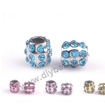 Bead,big-hole beads,metal beads,diamonds beads,mixed color beads,Sold per pkg of 5ps