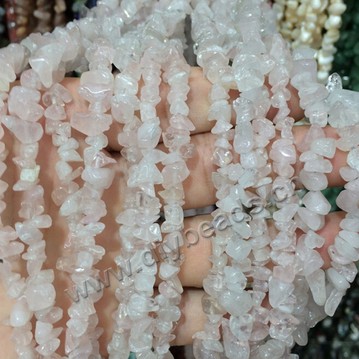 Bead, light pink rose quartz chips stone beads,    180mm per strand    Sold by strands