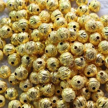 Bead,acrylic,gold plated colors,round 8mm.Sold per pkg of 100ps