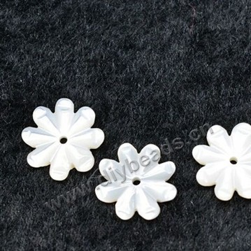 Bead,freshwater shell ( natural ),white,10mm ,snowflake.Sold per pkg of 20pcs.