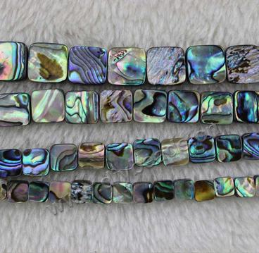 6mm 8mm 10mm 12mm square natural abalone shell beads
