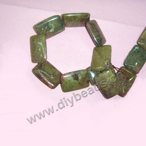 Bead, autumn jasper (natural), 30x20mm puffed rectangle Sold per pkg of five 15-inch strand