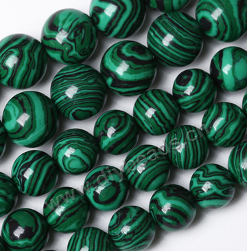 wholesale 6mm simulation Synthetic malachite Round beads for DIY making