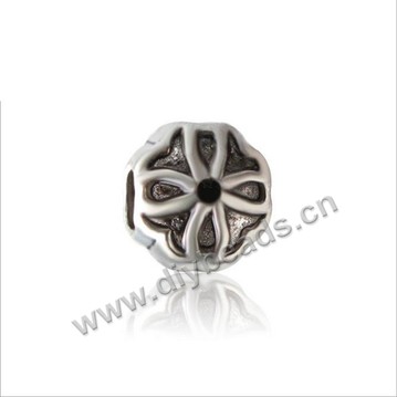Bead,big-hole beads,zinc alloy,flower shape,10.5*10.5mm,Sold per pkg of 100pcs