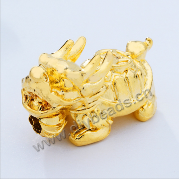 Copper plating 24k gold Pi Xiu spacer beads