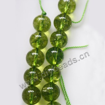 Bead, peridot (dyed), 10mm round,Mohs hardness 6-1/2 to 7. Sold per 15-inch strand