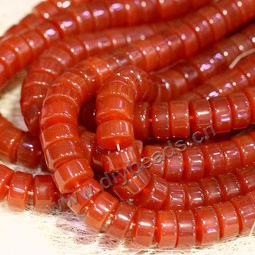Bead,red agate,wheel shape,14mm, Sold per one strand.