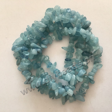 Wholesale 90cm crystal gravel natural gemstone Aquamarine chip beads  for jewelry making