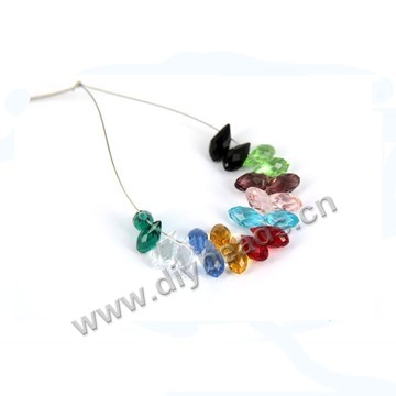Bead, k9 glass,mixed colors,12x6mm top-drilled faceted teardrop,diy beads,pendant,wholesale cheap,factory price. Sold per pkg of 1000ps.