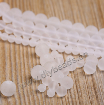 wholesale natural high quality white agate crystal gemstone beads, 4mm size,sold per pkg of 1 strand