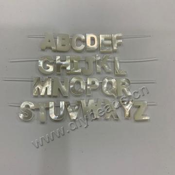 Diy jewelry white shell alphabet beads 12mm shell letter pendant for jewelry making